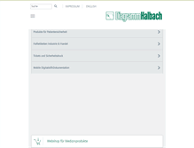 Tablet Screenshot of halbach.com